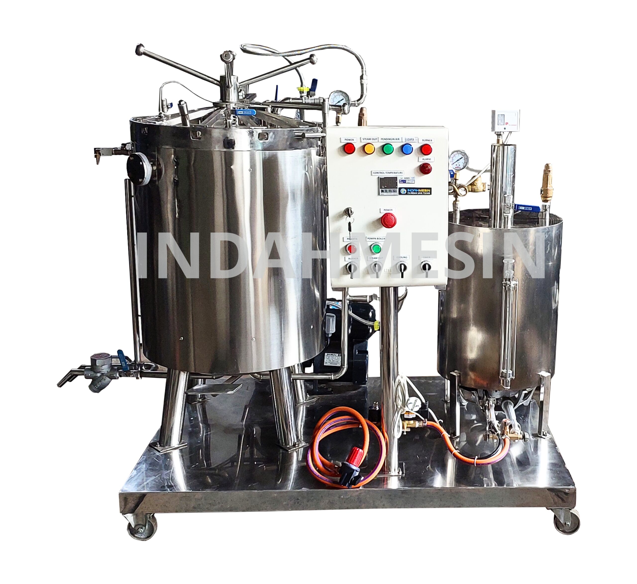 Mesin retort vertikal radial locking